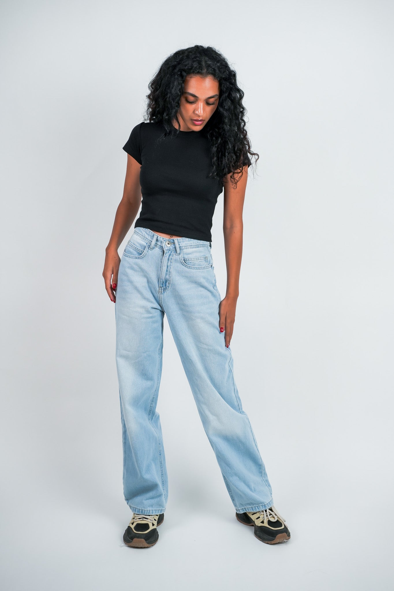 Relaxed Jeans Regular Waist - Sky Blue