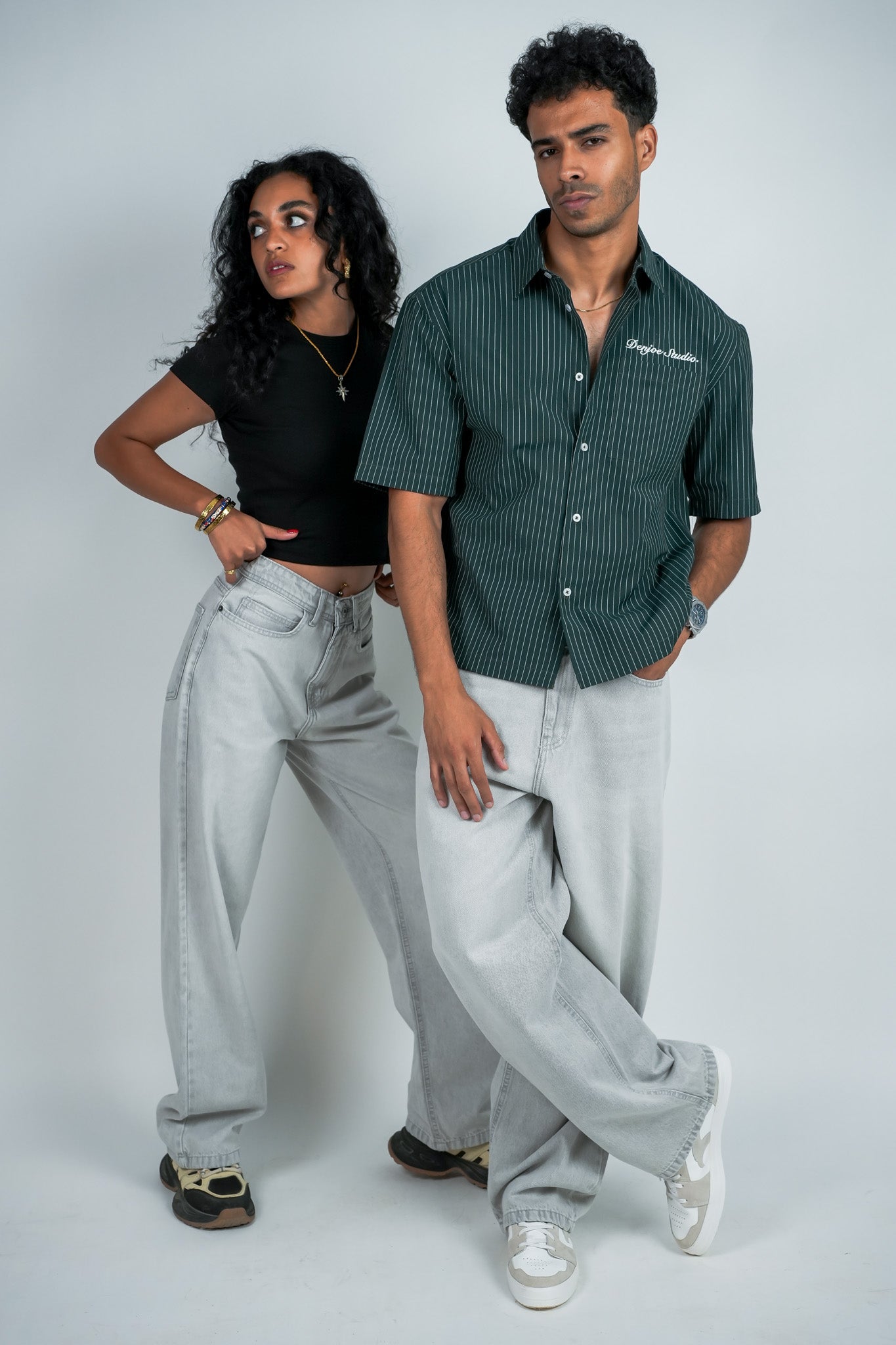 Relaxed Jeans Regular Waist - Light Grey