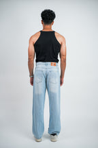 Relaxed Jeans Regular Waist - Sky Blue