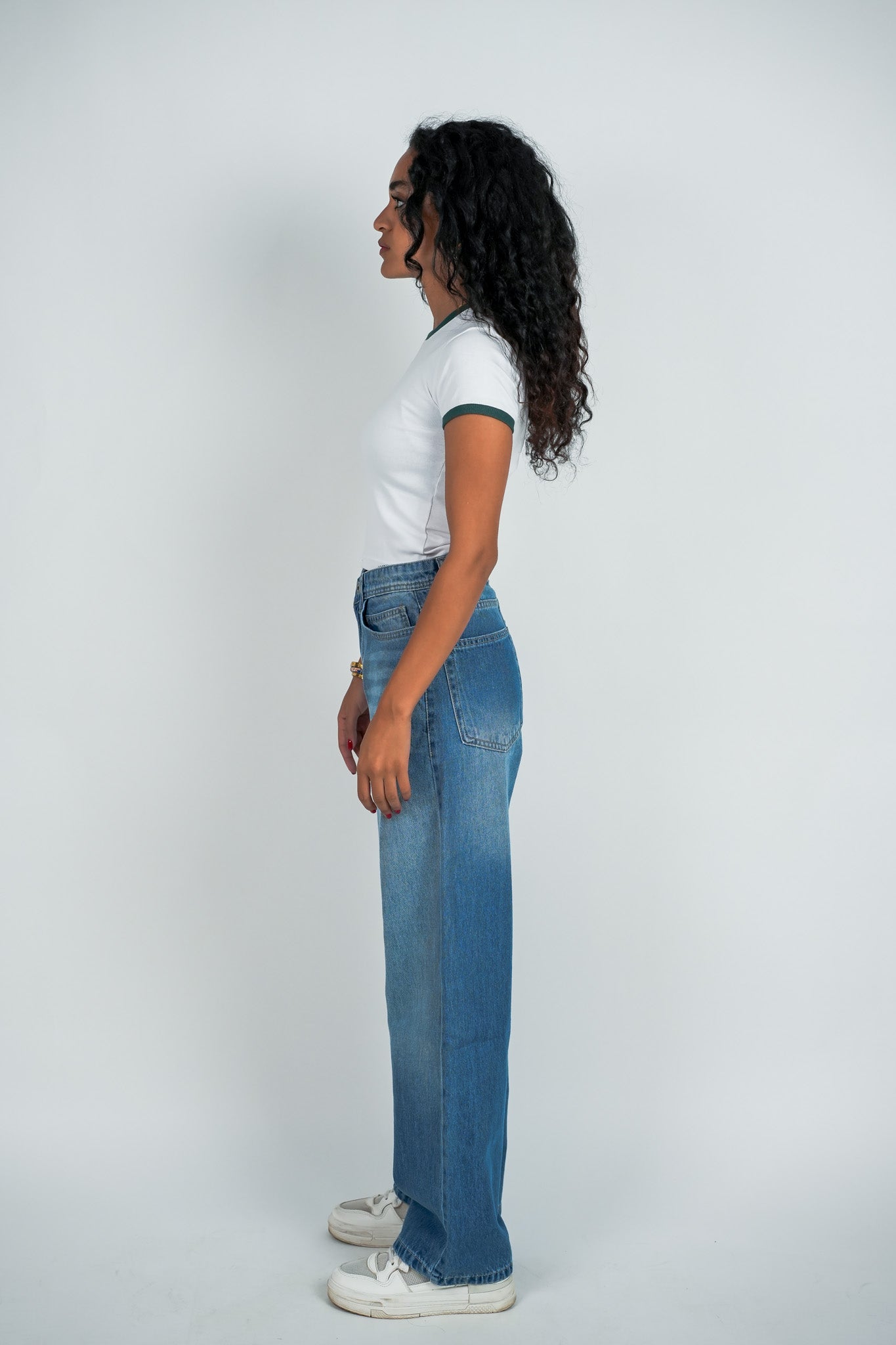 Relaxed Jeans Regular Waist - Mid-Blue