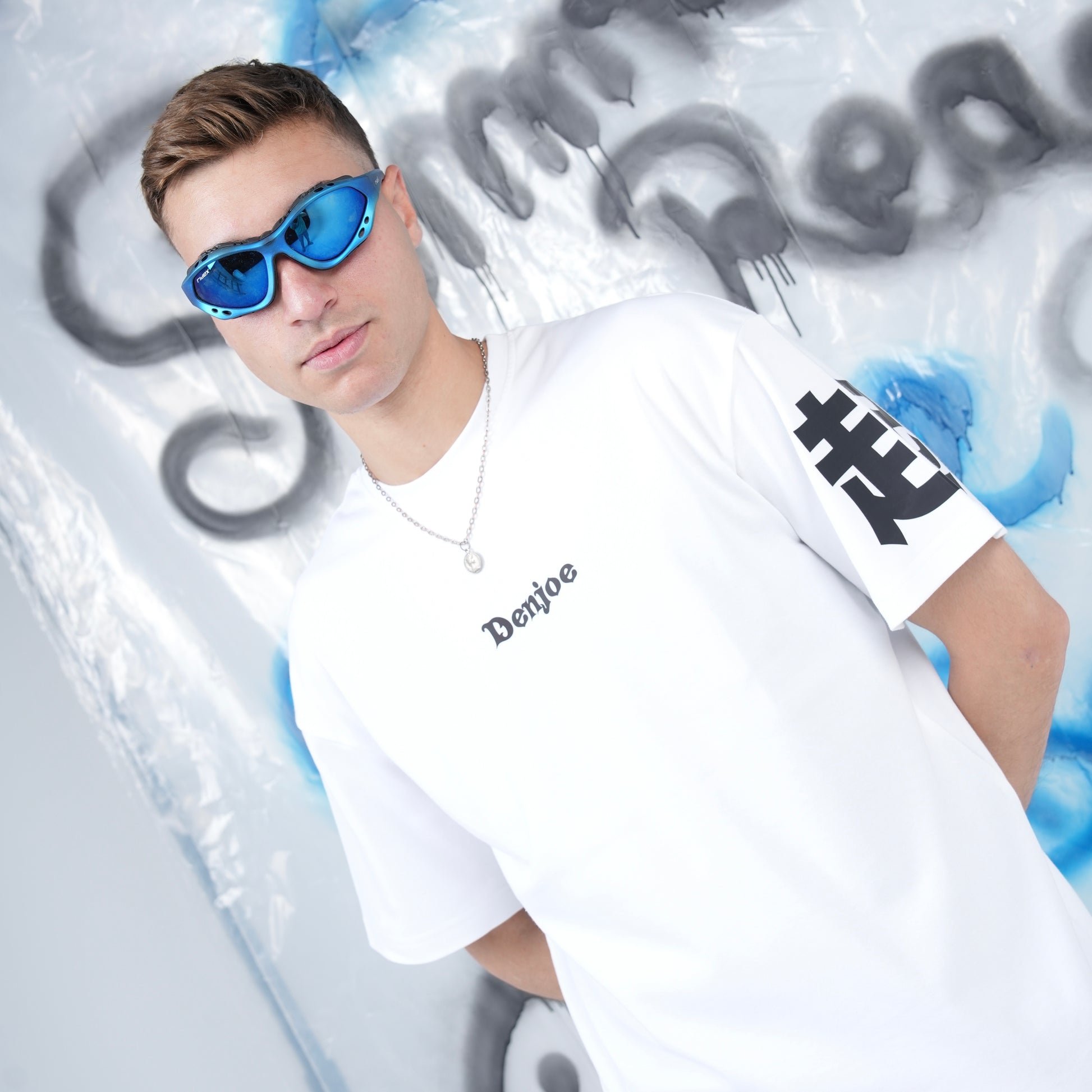 “fall seven times, stand up eight” Printed Oversized Tee - Denjoe