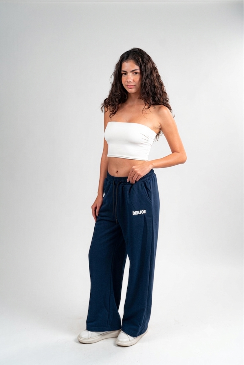 Navy Sweatpants Unisex Loose Fit