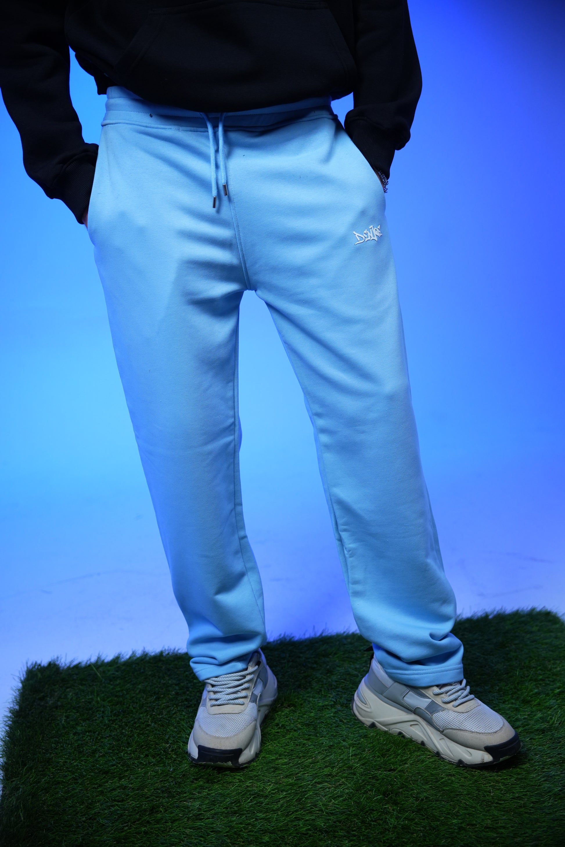 Unisex Plain Sweatpants BabyBlue - Denjoe