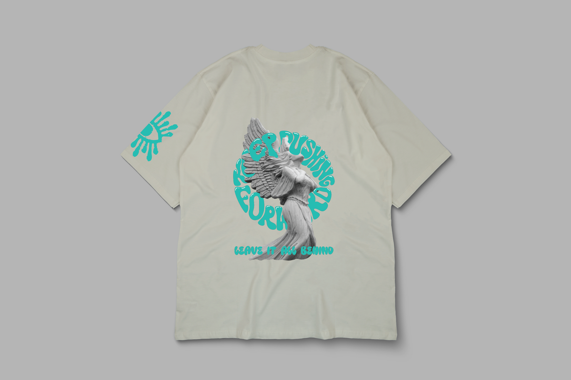 “Keep pushing Forword” Printed Oversized Tee - Denjoe