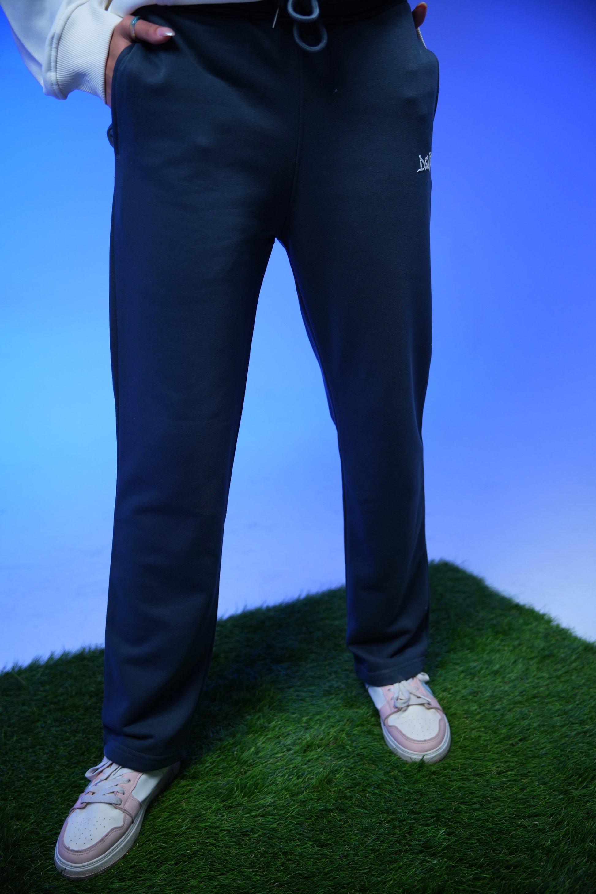 Unisex Plain Sweatpants Metal Gray - Denjoe