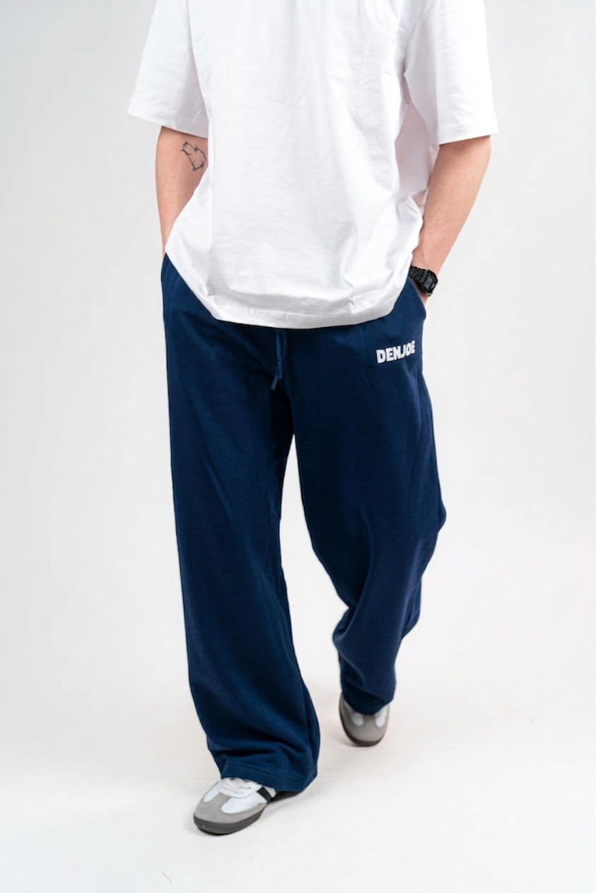 Navy Sweatpants Unisex Loose Fit