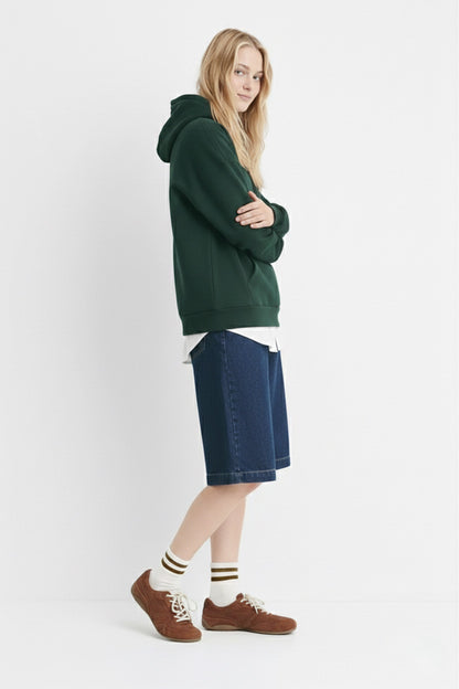 Dark Jade Green Basic Hoodie Unisex