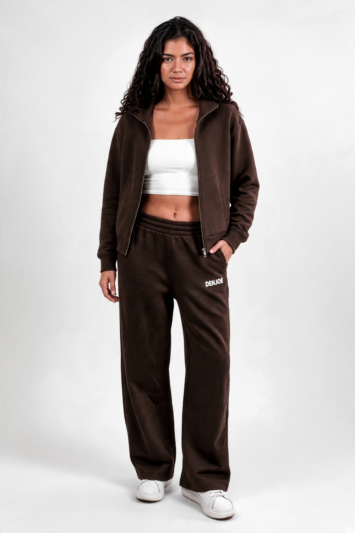 Brown Full-Zip Track Jacket (Female)