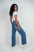 Relaxed Jeans Regular Waist - Mid-Blue
