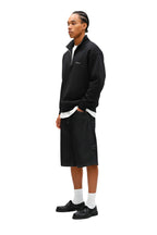Black Quarter-zip Boxy Fit Unisex