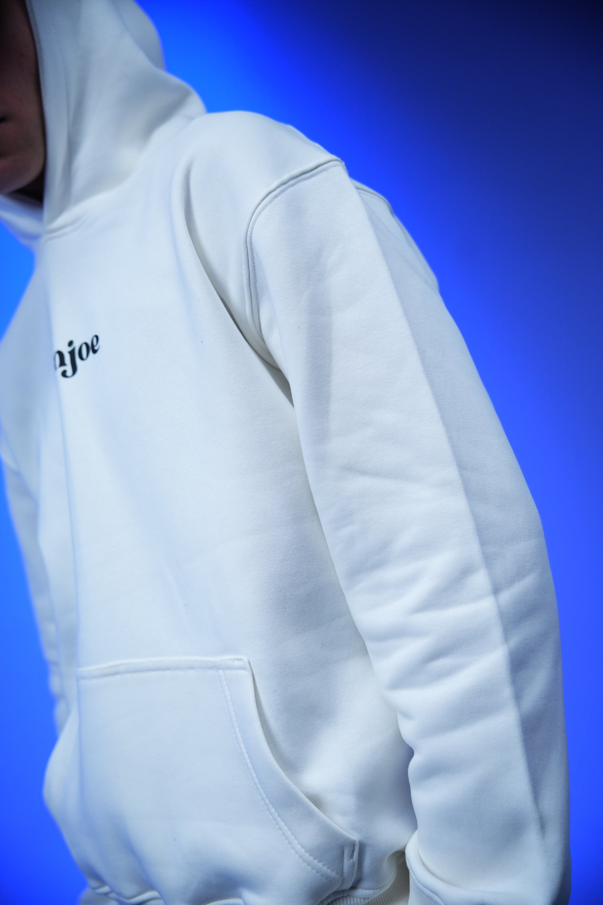 “Let your spirit fly” Printed Oversized Hoodie white - Denjoe