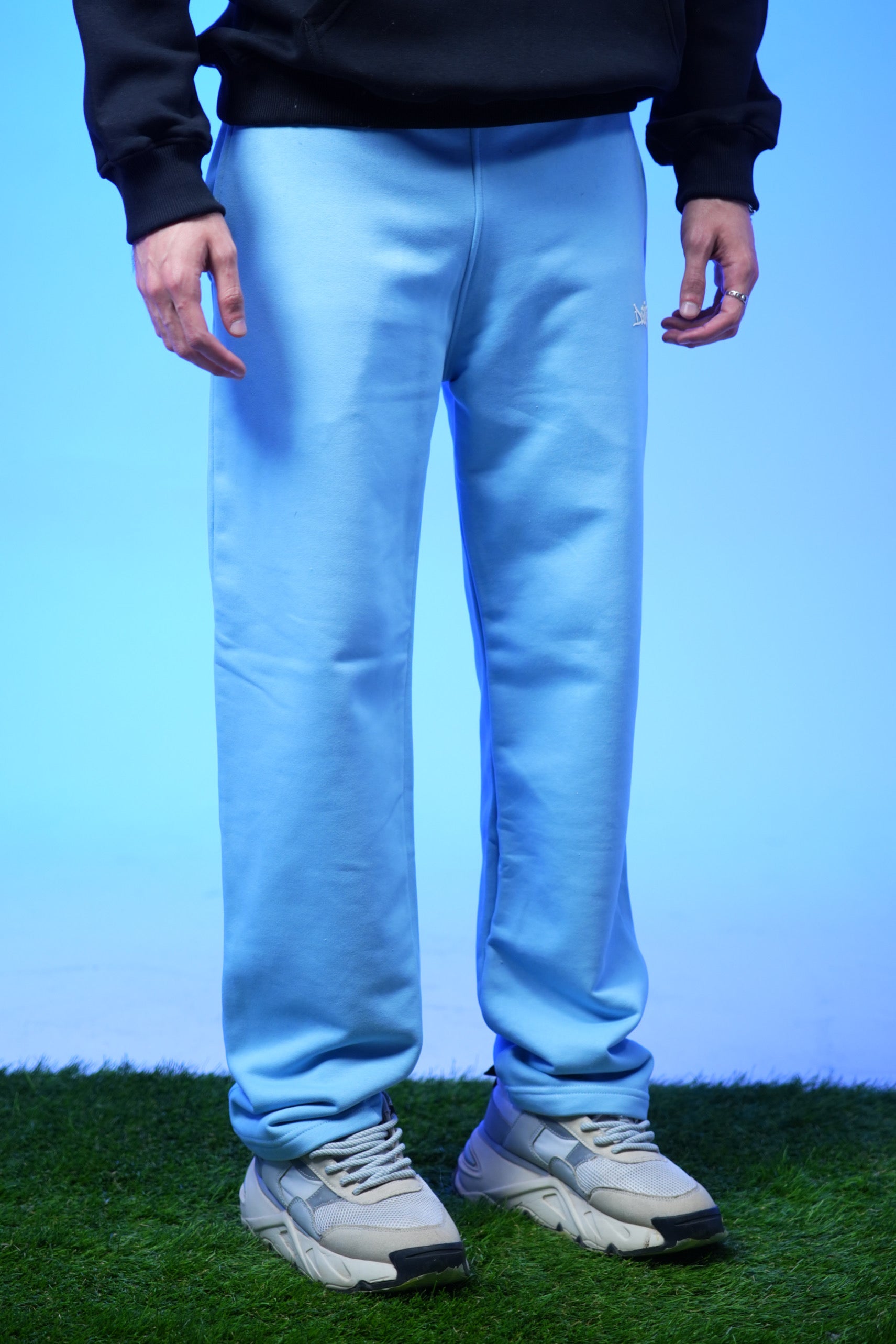 Unisex Plain Sweatpants BabyBlue - Denjoe