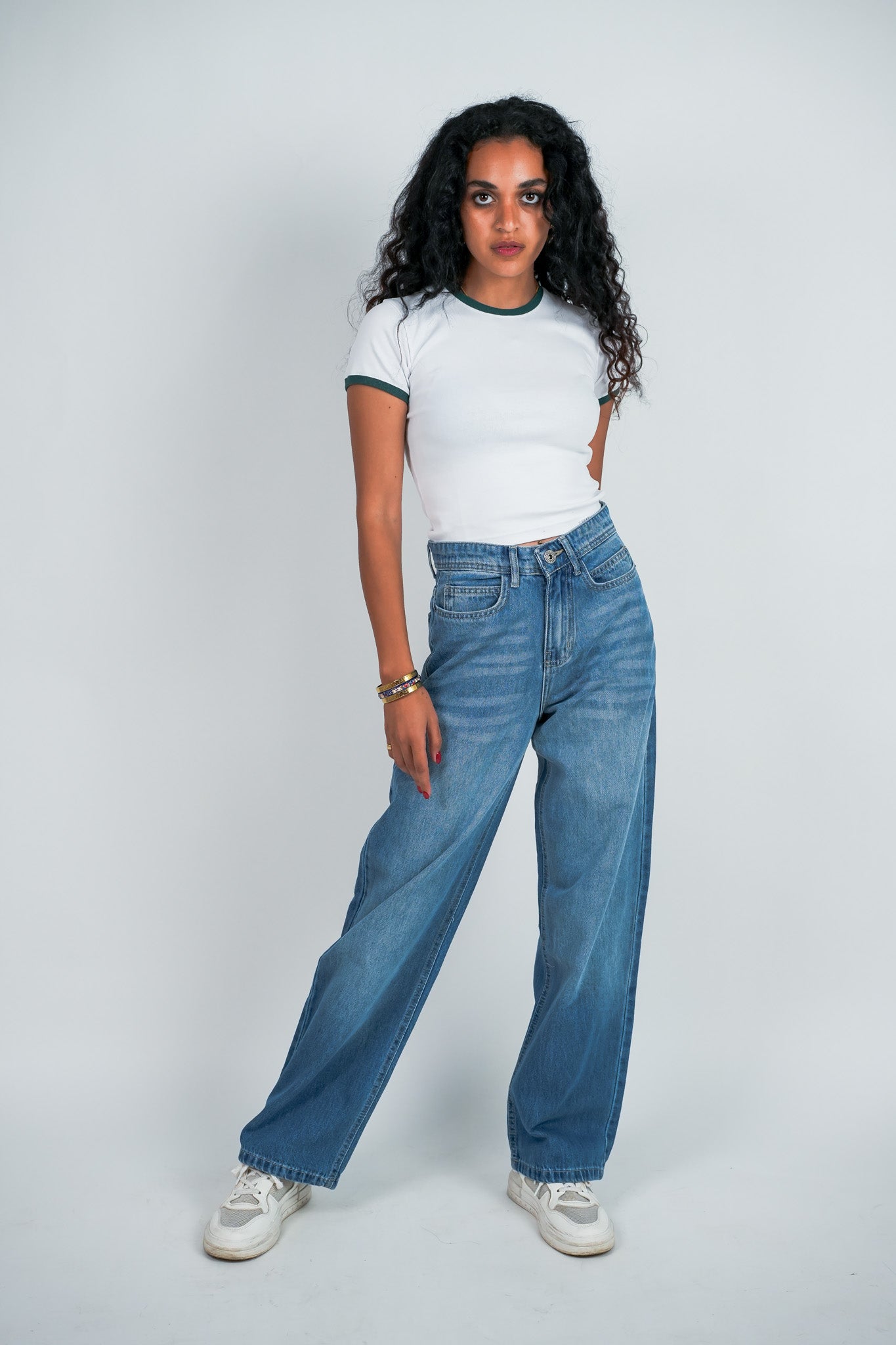 Relaxed Jeans Regular Waist - Mid-Blue