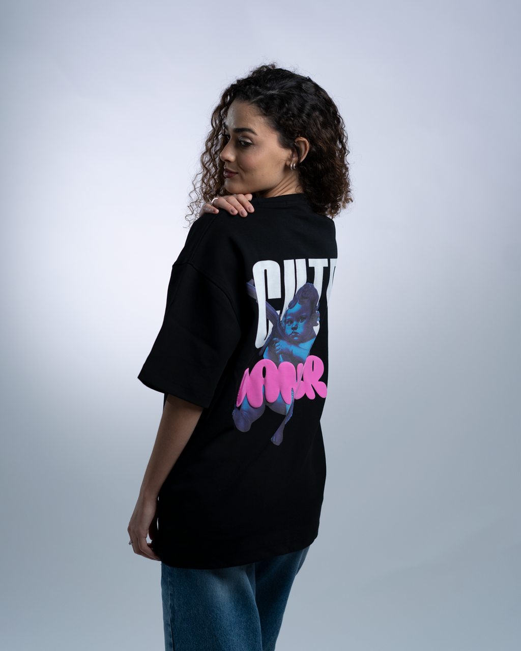 Cute Danger OVERSIZED TEE - Black