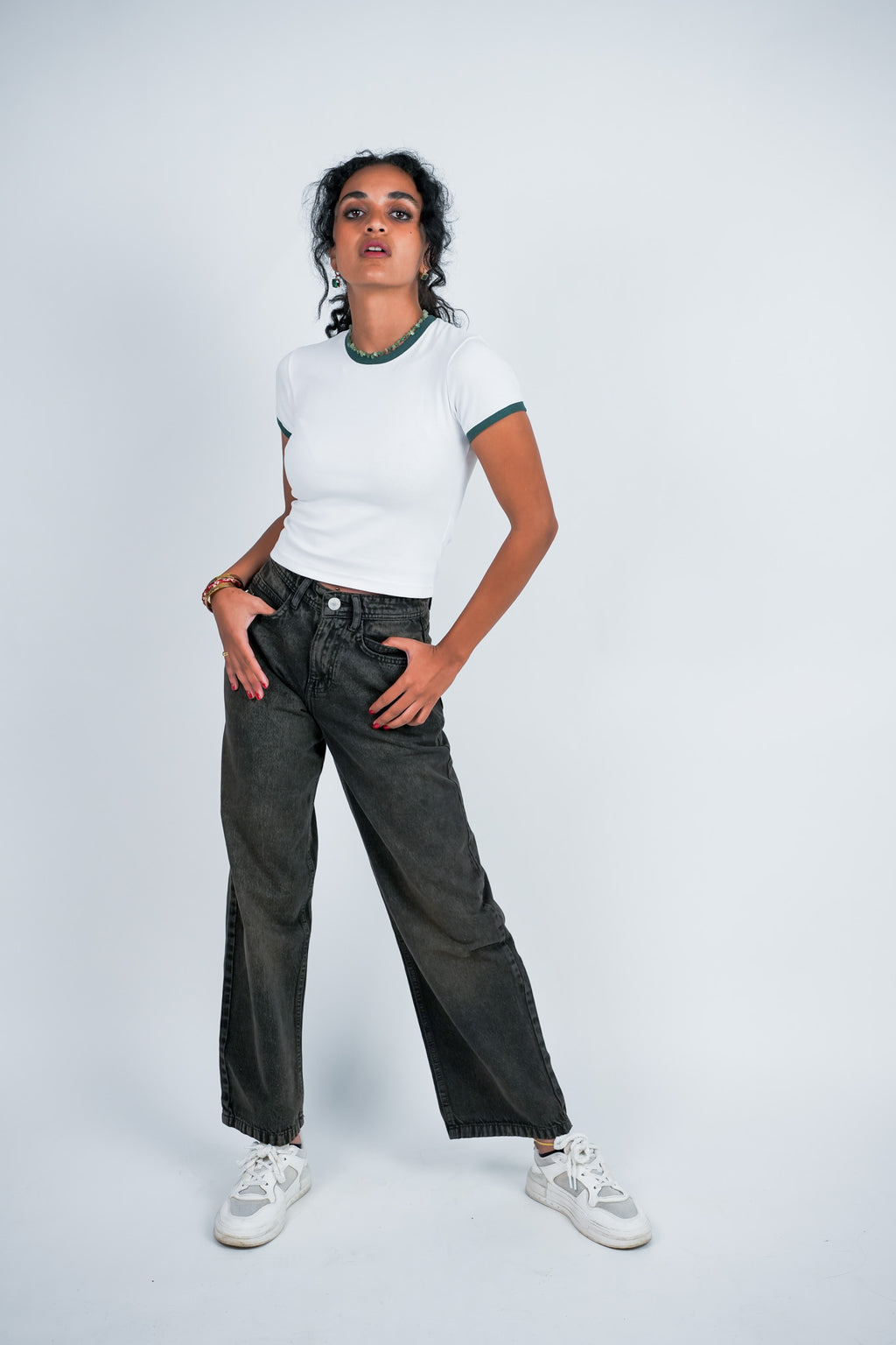 Relaxed Jeans Regular Waist - Washed Brown
