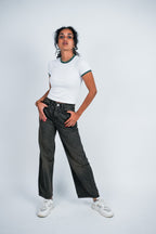 Relaxed Jeans Regular Waist - Washed Brown