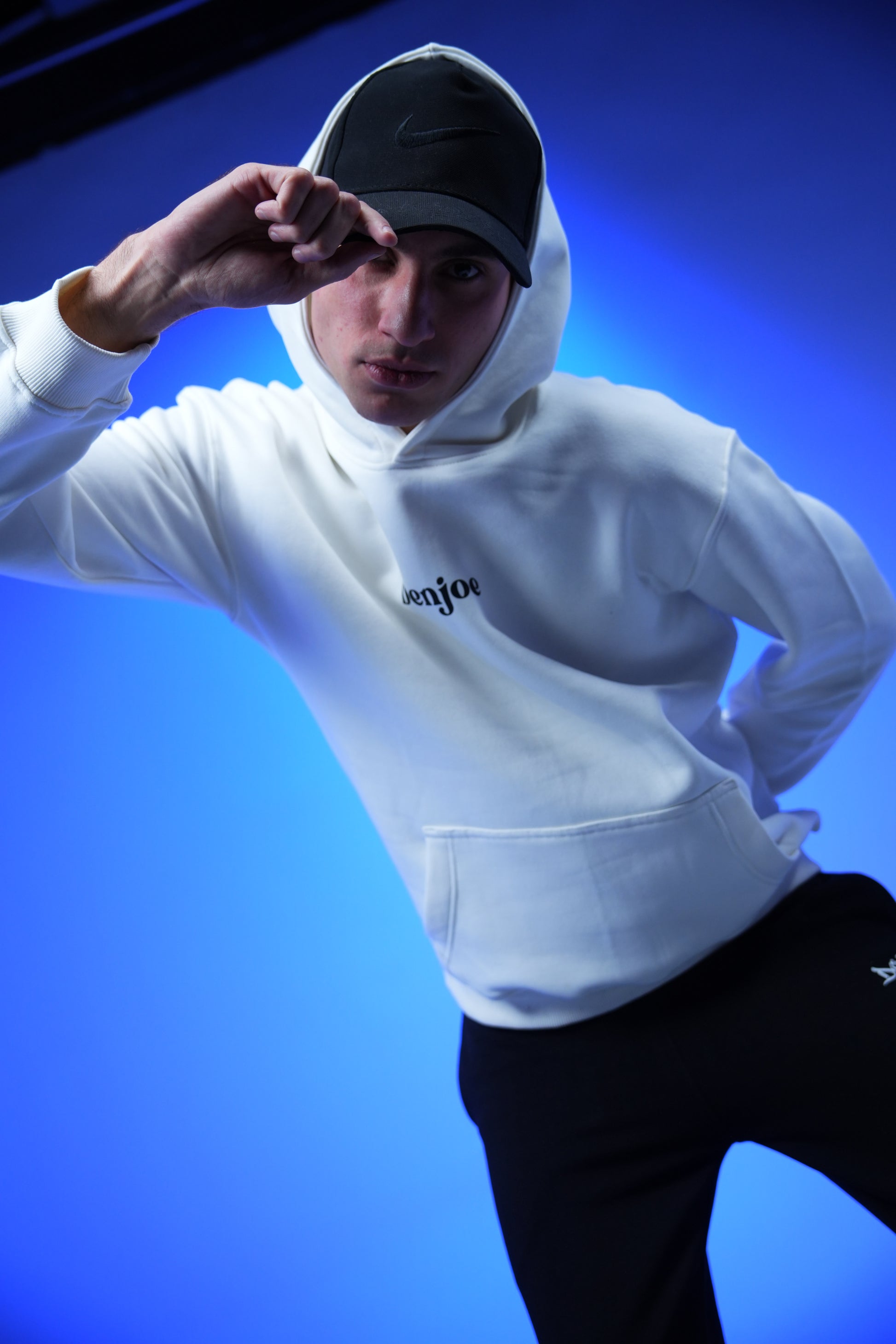 “Let your spirit fly” Printed Oversized Hoodie white - Denjoe
