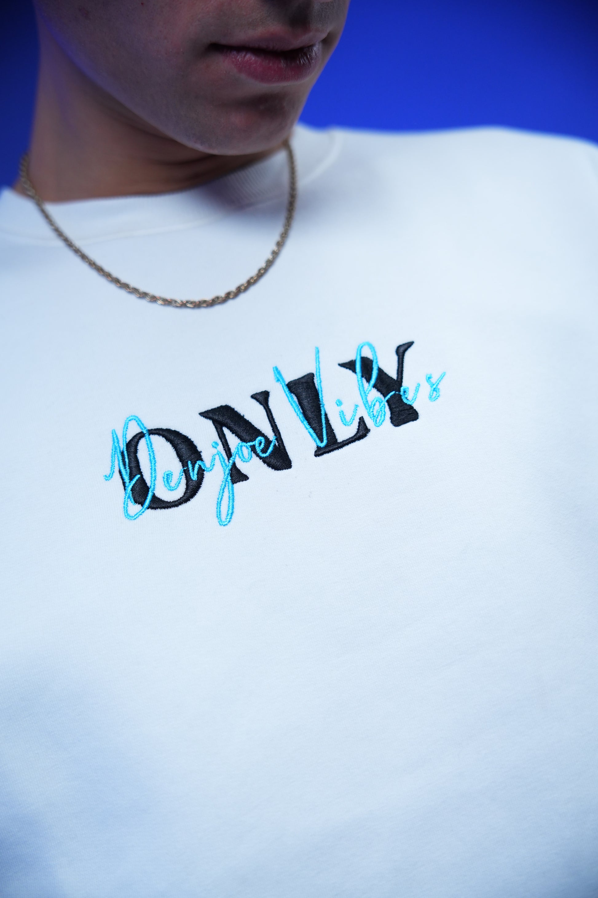 “ONLY” Embroidery Oversized Crewneck Sweatshirt white - Denjoe