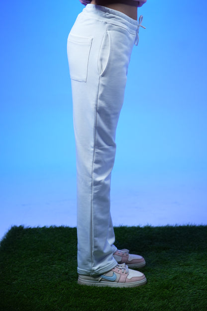 Unisex Plain Sweatpants white - Denjoe