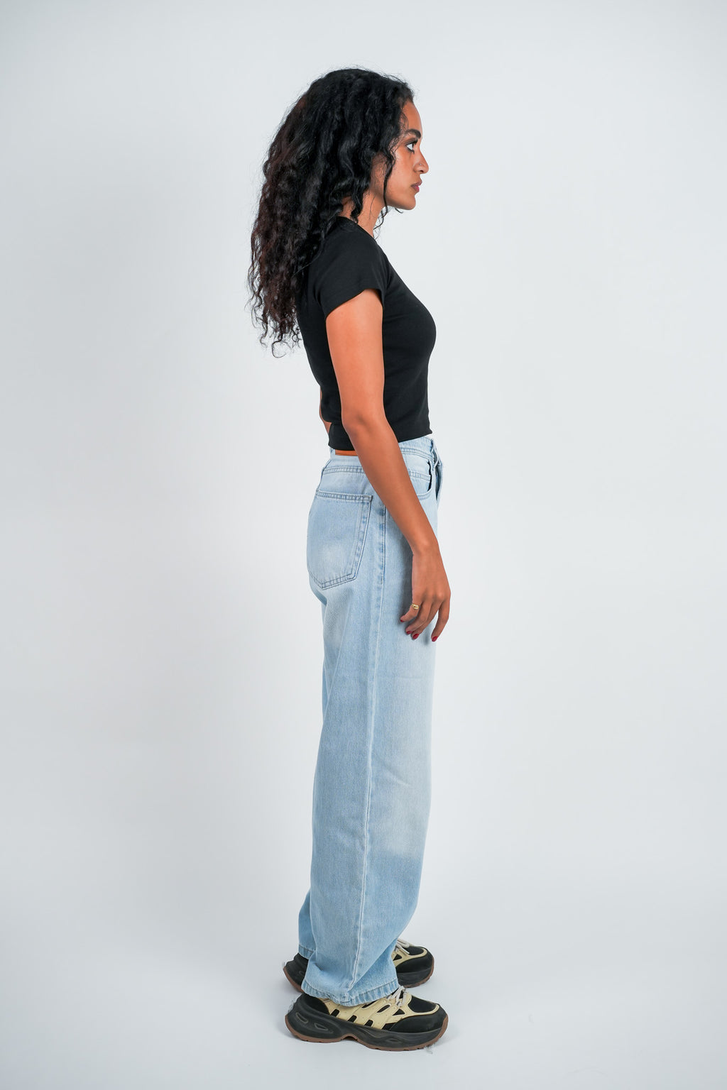 Relaxed Jeans Regular Waist - Sky Blue