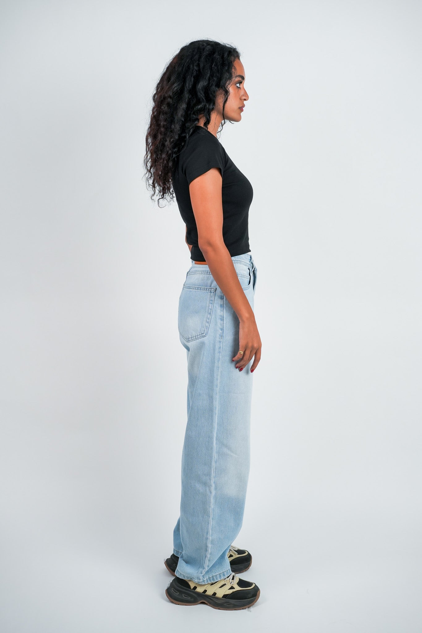 Relaxed Jeans Regular Waist - Sky Blue