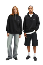 Black Quarter-zip Boxy Fit Unisex
