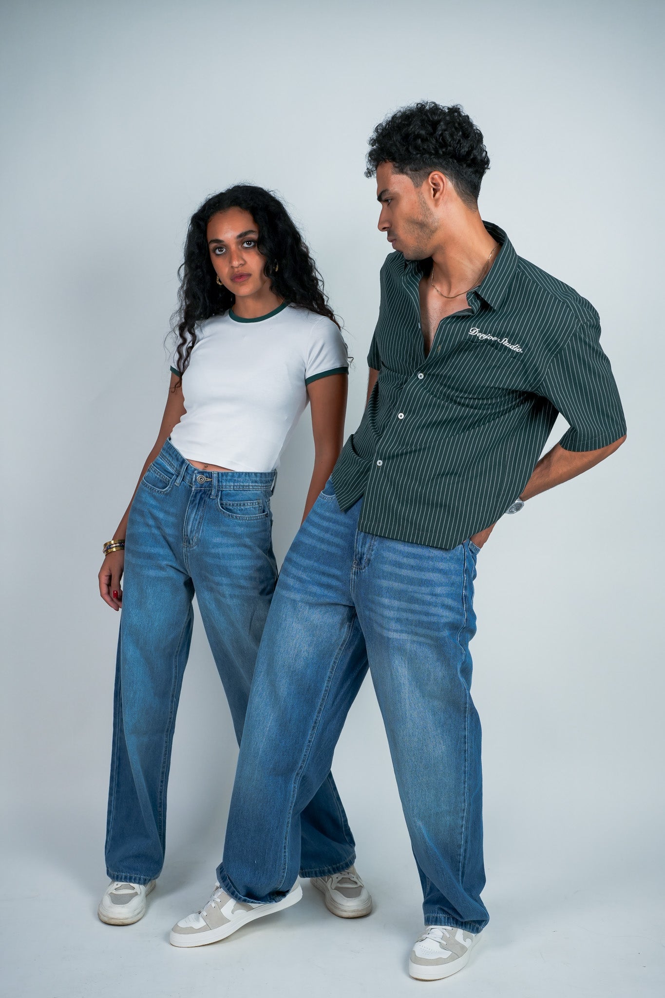 Relaxed Jeans Regular Waist - Mid-Blue