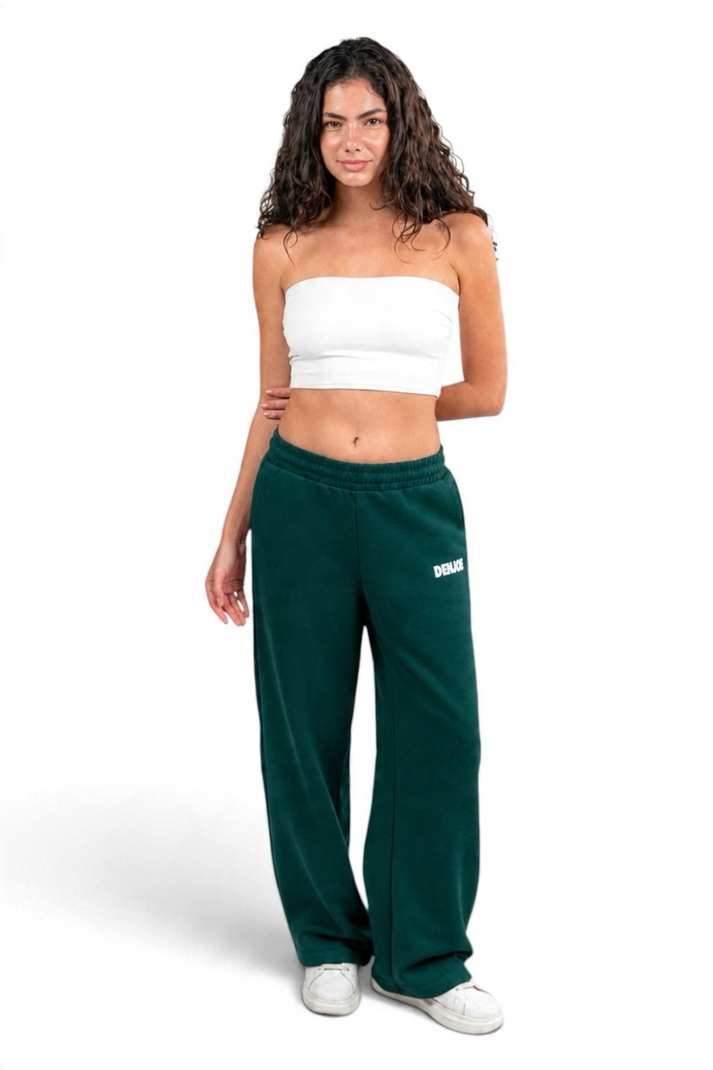 Dark Green Sweatpants with pocket Unisex Loose Fit