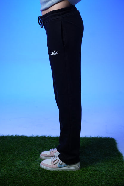 Unisex Plain Sweatpants Black - Denjoe