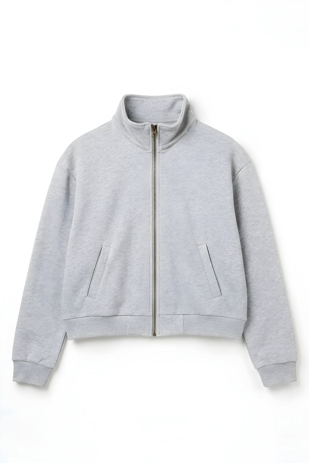 Light Grey Full-Zip Track Jacket (Female)