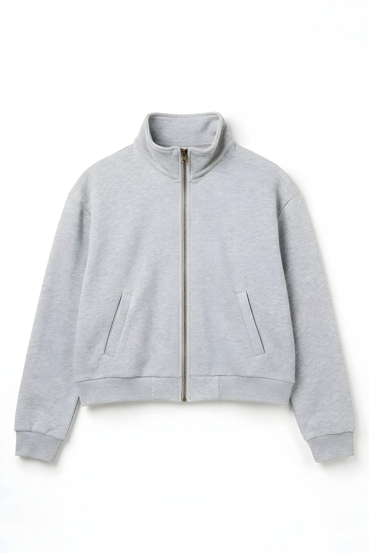 Light Grey Full-Zip Track Jacket (Female)