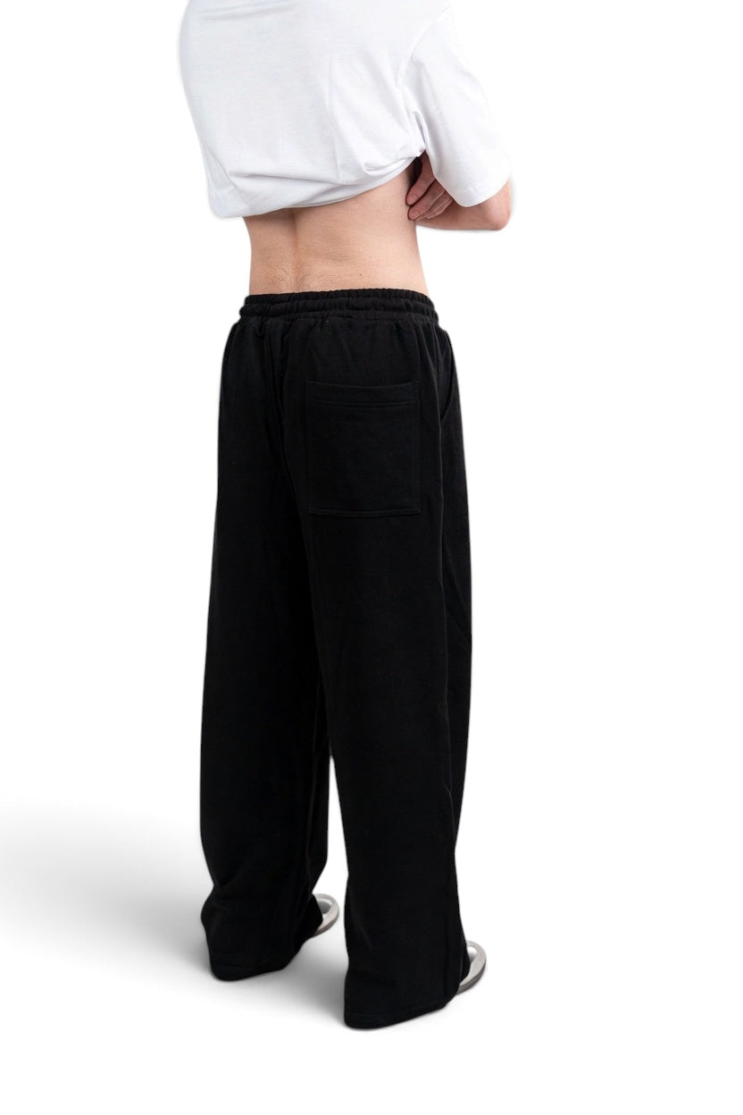 Black Sweatpants with pocket Unisex Loose Fit