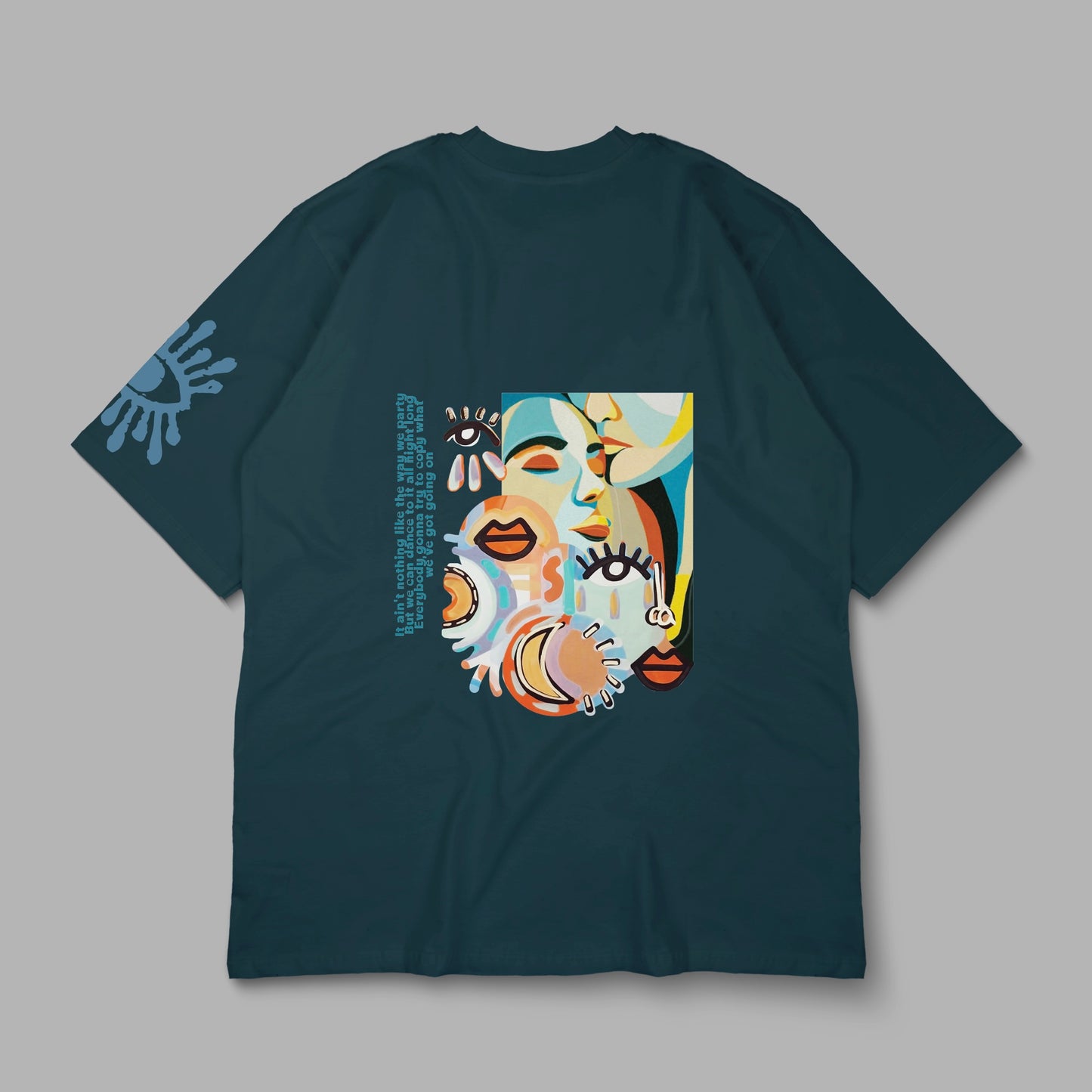 “All Eyes on us” Printed Oversized Tee - Denjoe