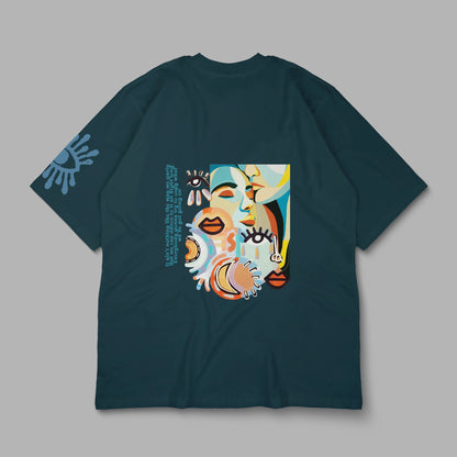 “All Eyes on us” Printed Oversized Tee - Denjoe