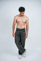 Relaxed Jeans Regular Waist - Washed Brown