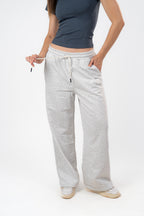 Light Grey Sweatpants Unisex Loose Fit