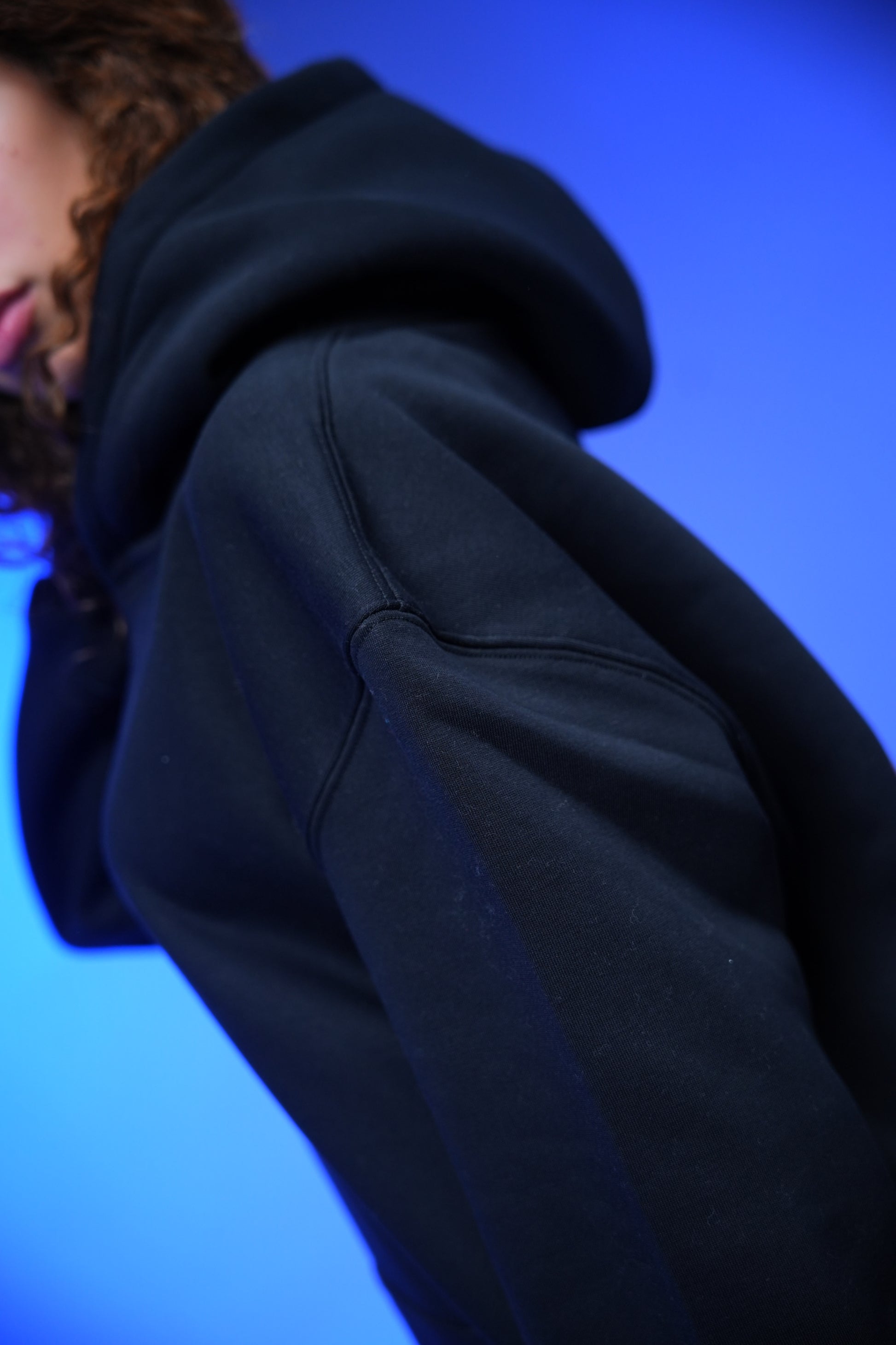 “Let your spirit fly” Printed Oversized Hoodie Black - Denjoe
