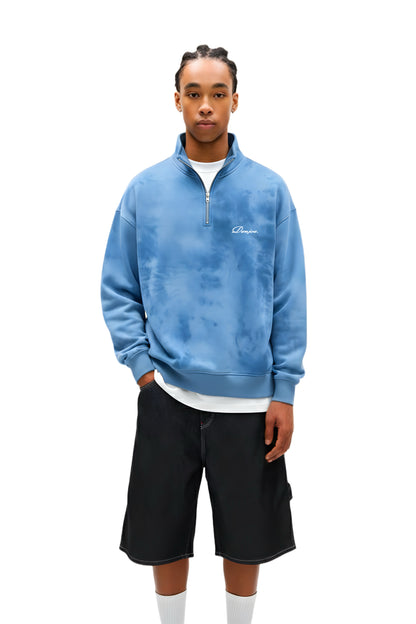 Blue Tie Dye Quarter-zip Boxy Fit Unisex