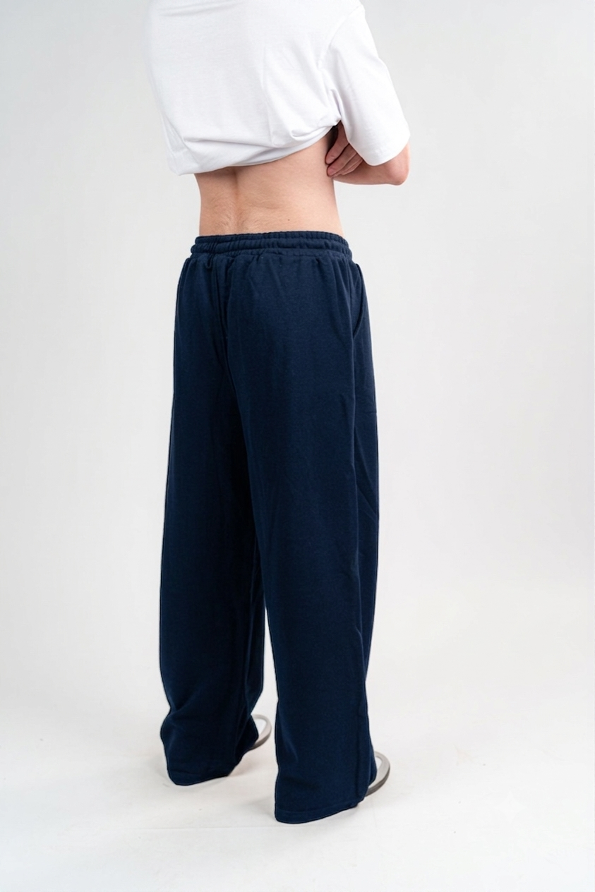 Navy Sweatpants Unisex Loose Fit
