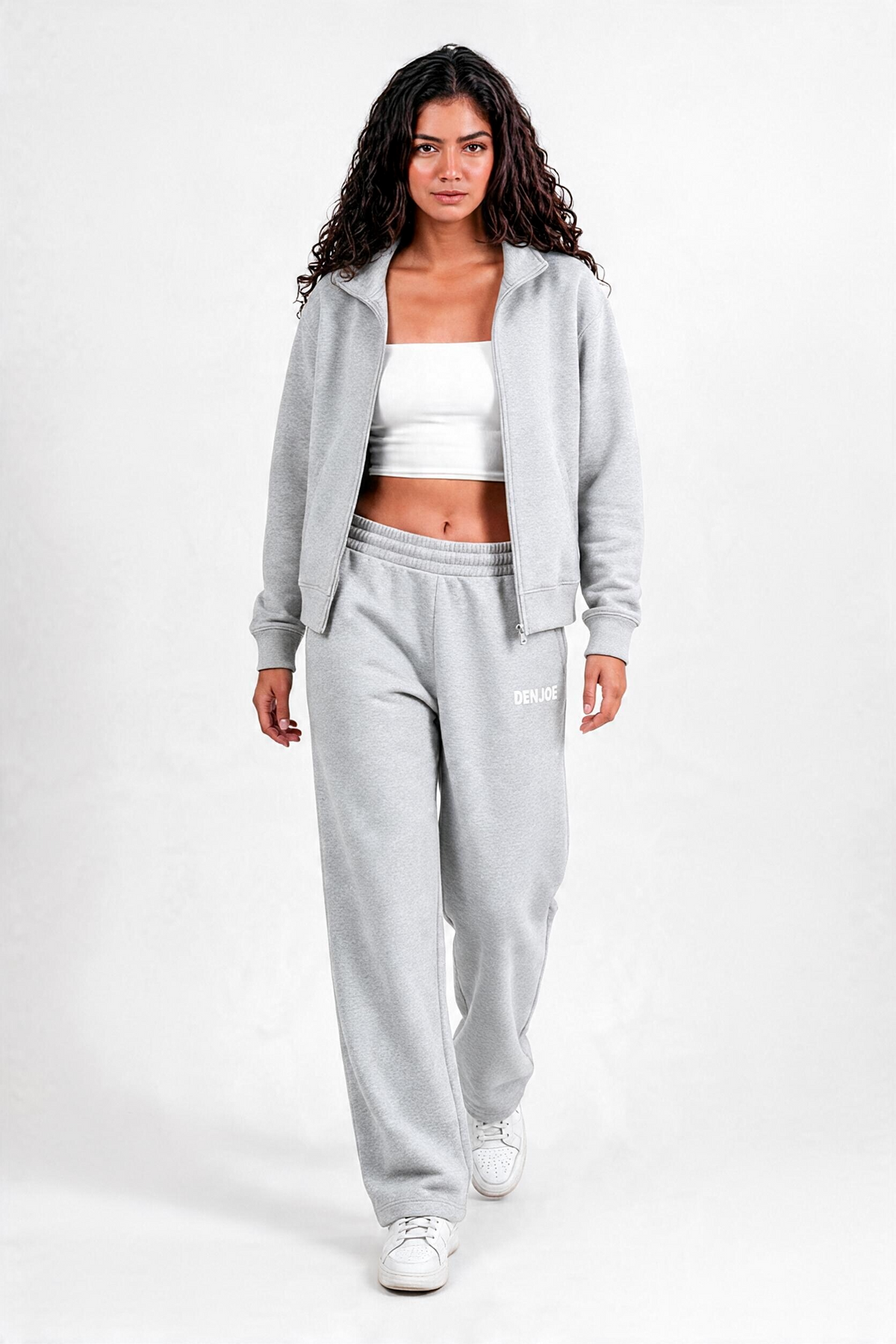 Light Grey Full-Zip Track Jacket (Female)