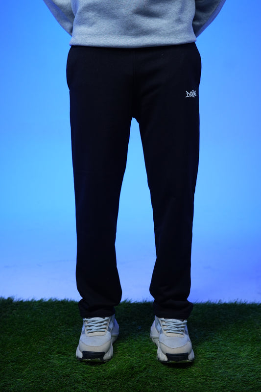 Unisex Plain Sweatpants Black - Denjoe