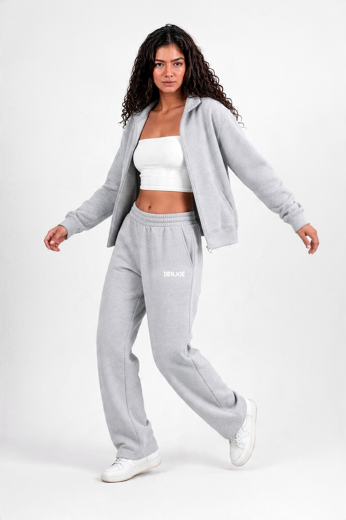 Light Grey Full-Zip Track Jacket (Female)