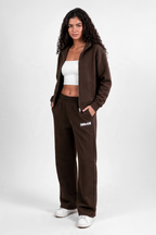Brown Full-Zip Track Jacket (Female)