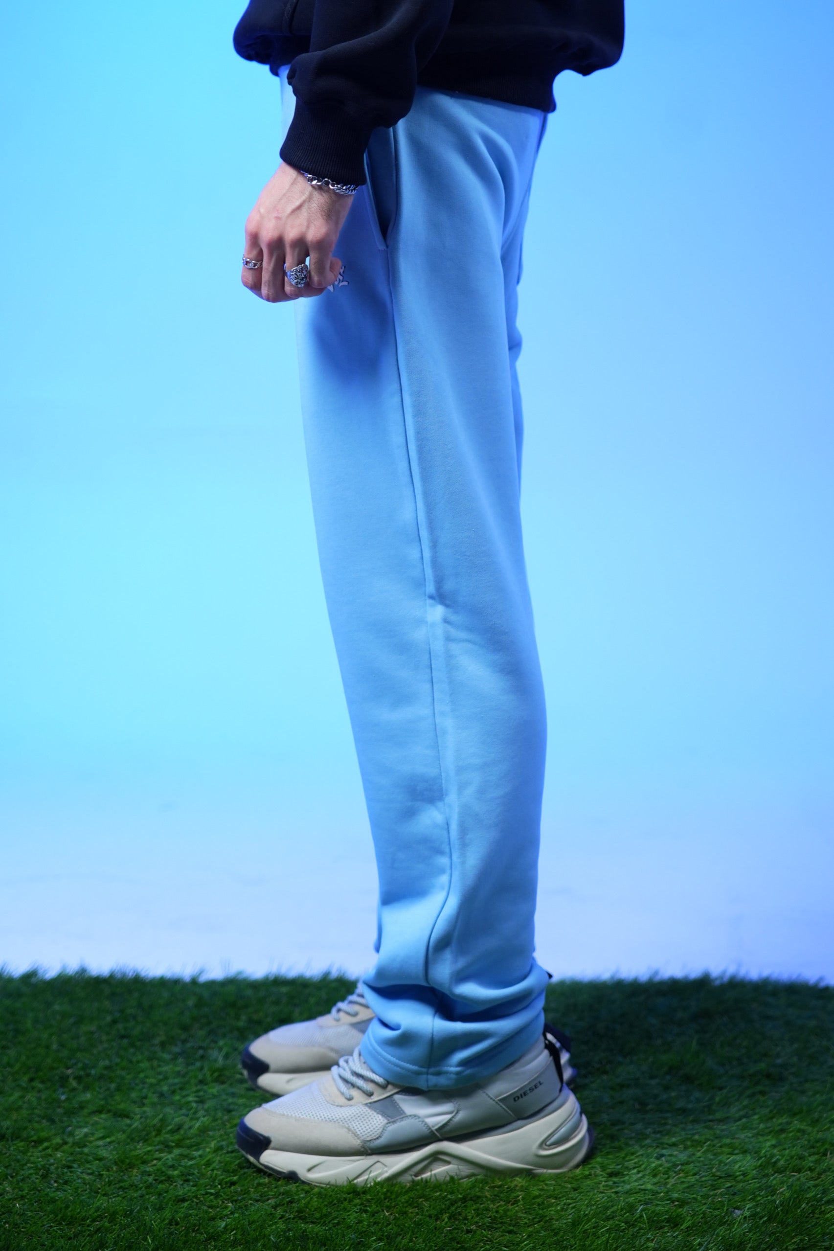 Unisex Plain Sweatpants BabyBlue - Denjoe