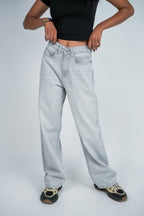Relaxed Jeans Regular Waist - Light Grey