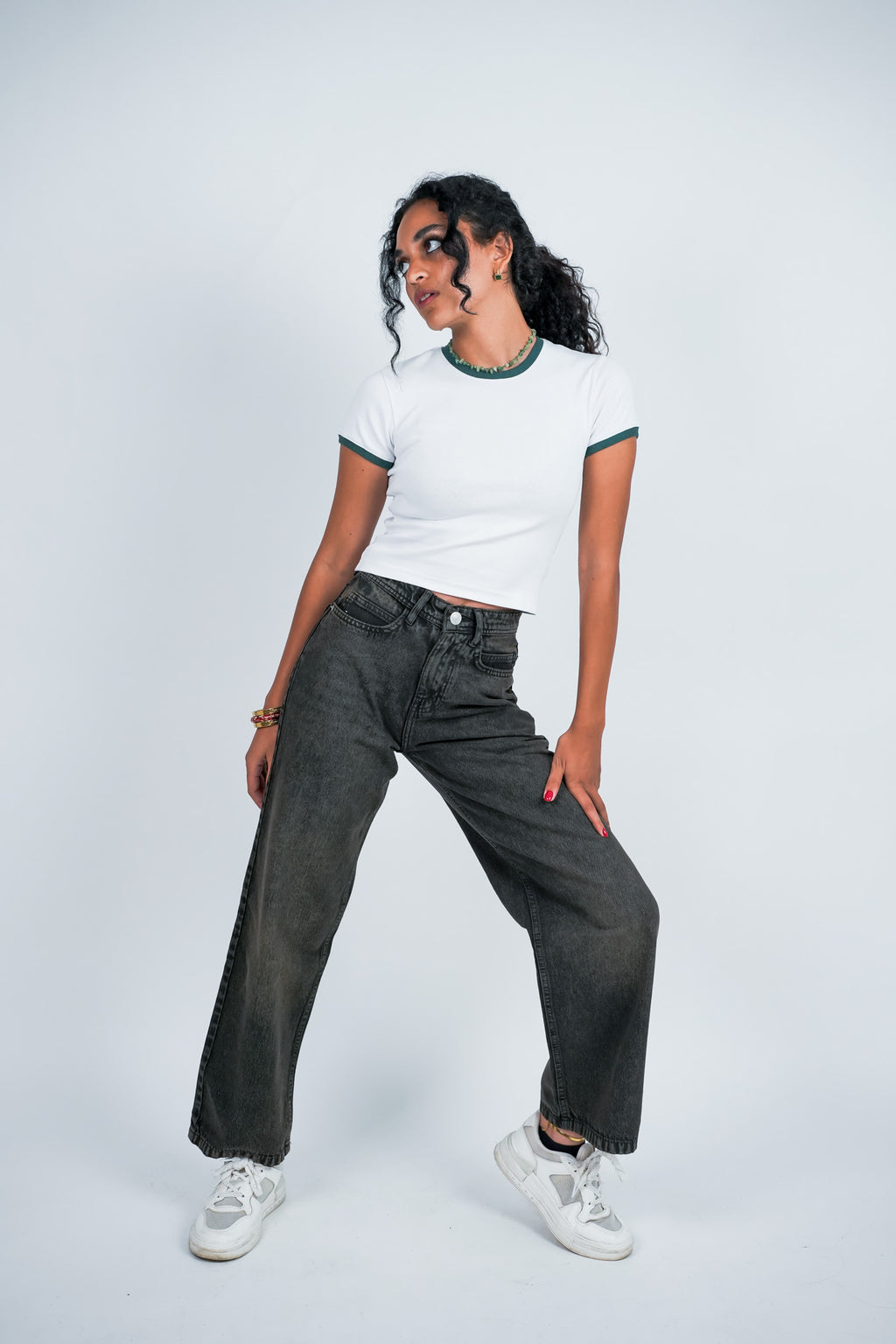 Relaxed Jeans Regular Waist - Washed Brown
