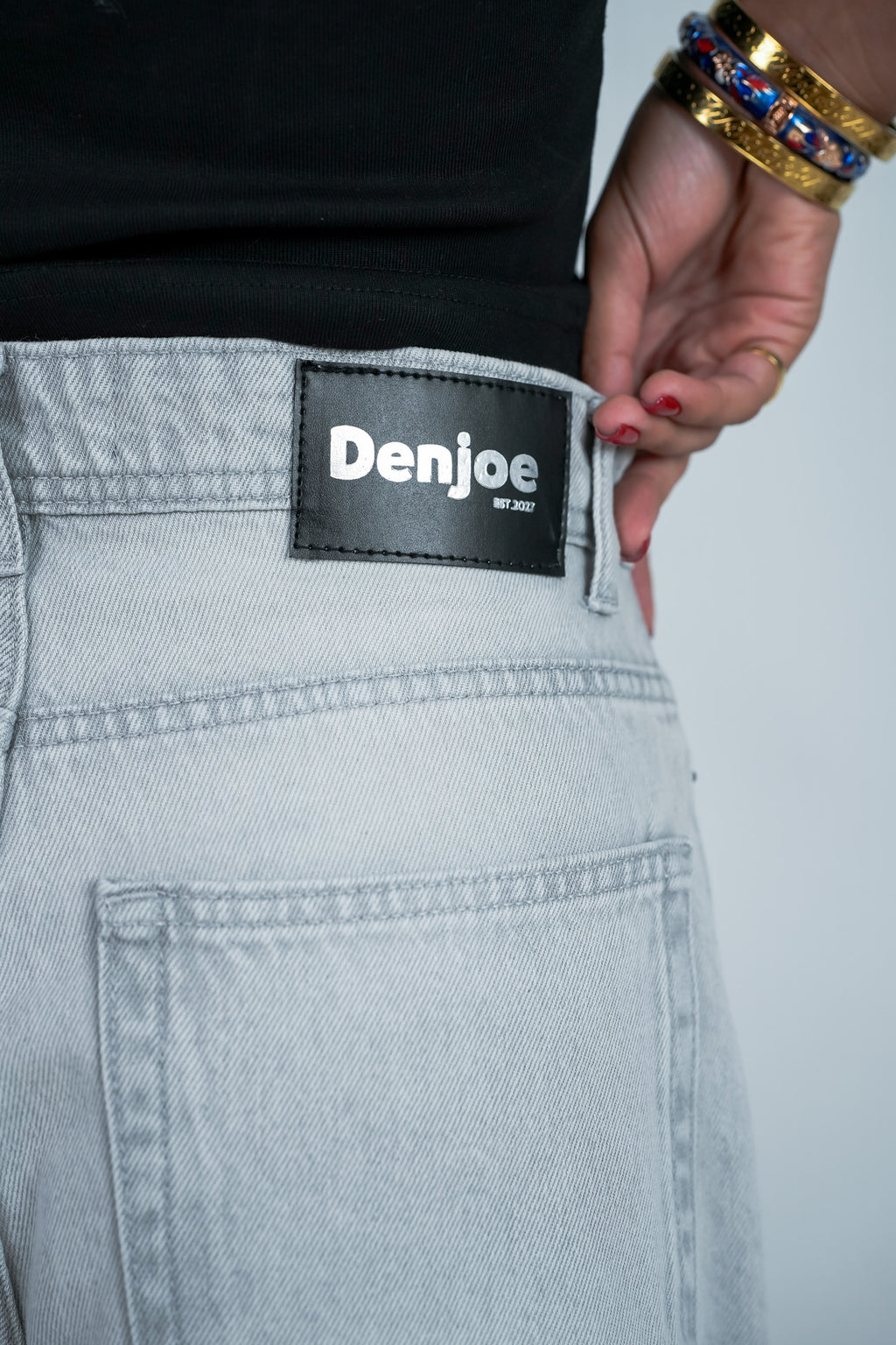 Relaxed Jeans Regular Waist - Light Grey