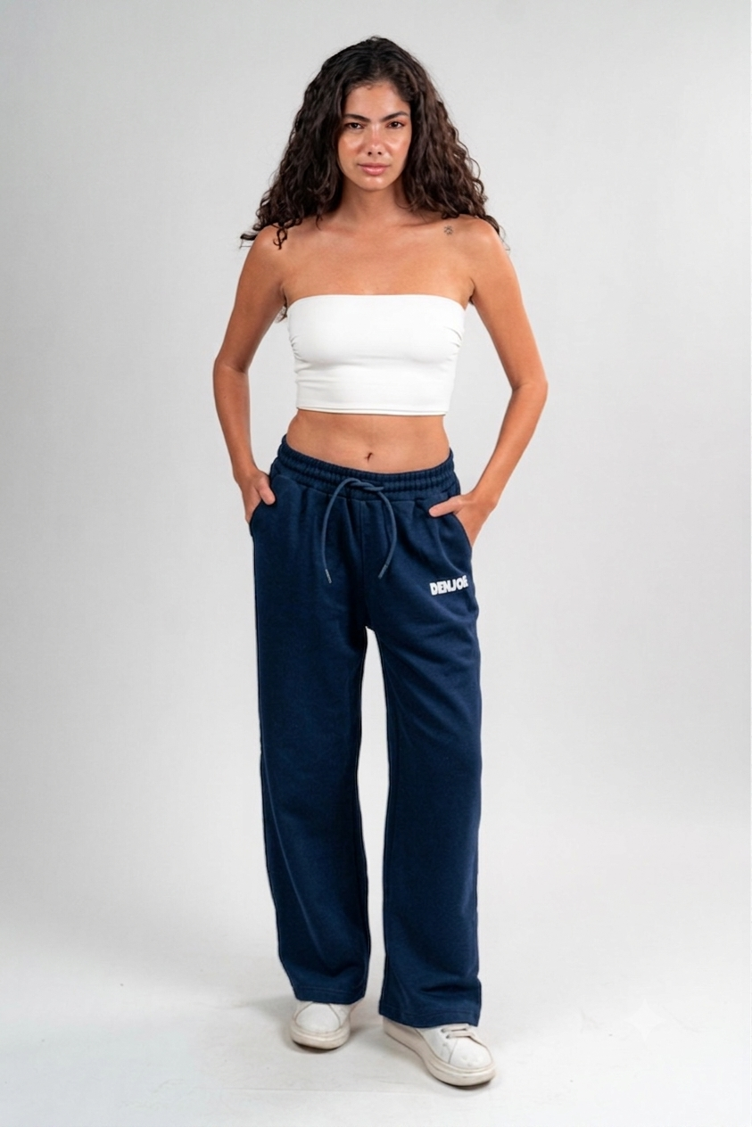 Navy Sweatpants Unisex Loose Fit