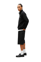 Black Quarter-zip Boxy Fit Unisex