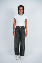Relaxed Jeans Regular Waist - Washed Brown